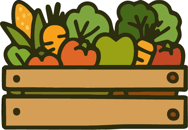 Cagette de légumes, pour plus de 5 personnes.