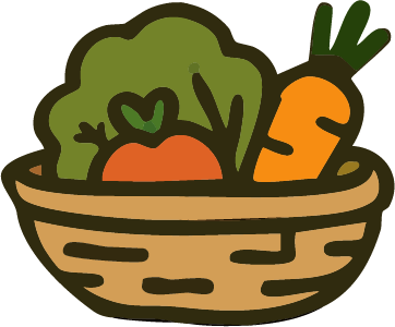 Petit panier de légumes bio pour 2 personnes.